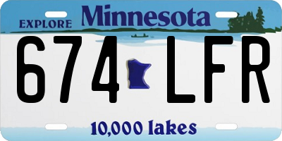 MN license plate 674LFR