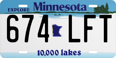 MN license plate 674LFT