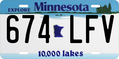 MN license plate 674LFV