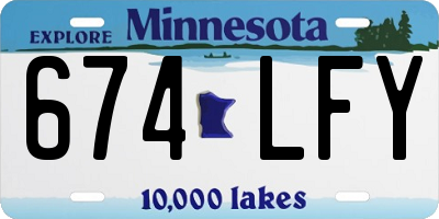 MN license plate 674LFY
