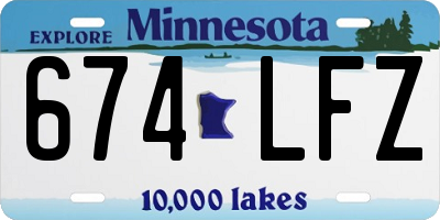 MN license plate 674LFZ