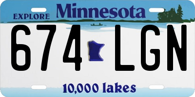 MN license plate 674LGN