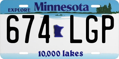 MN license plate 674LGP