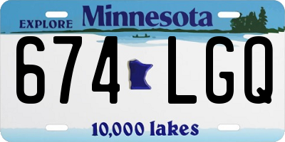 MN license plate 674LGQ