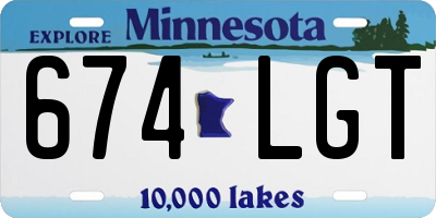 MN license plate 674LGT
