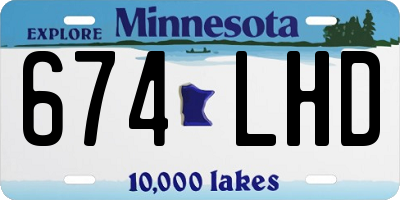 MN license plate 674LHD