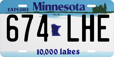 MN license plate 674LHE