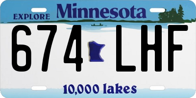 MN license plate 674LHF