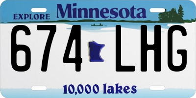 MN license plate 674LHG