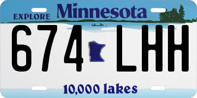MN license plate 674LHH