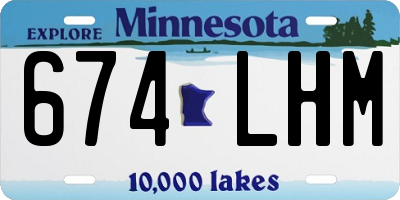 MN license plate 674LHM