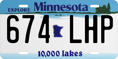 MN license plate 674LHP