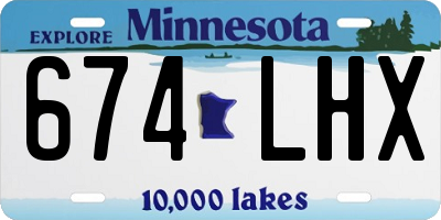 MN license plate 674LHX