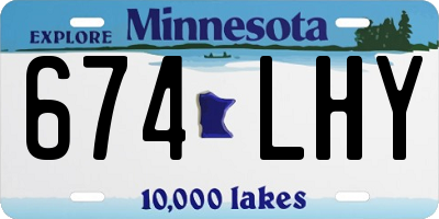 MN license plate 674LHY