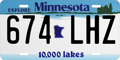 MN license plate 674LHZ
