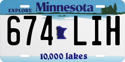 MN license plate 674LIH