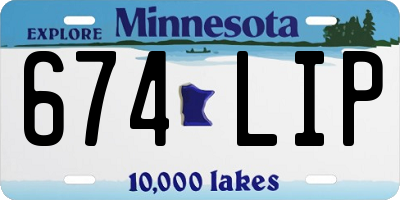 MN license plate 674LIP