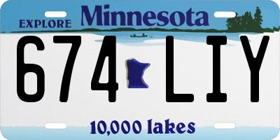 MN license plate 674LIY