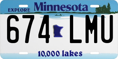 MN license plate 674LMU