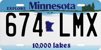 MN license plate 674LMX