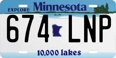 MN license plate 674LNP