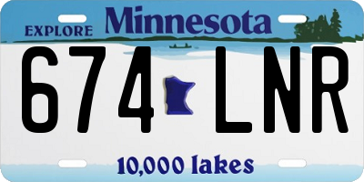 MN license plate 674LNR