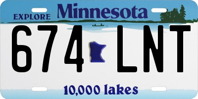 MN license plate 674LNT