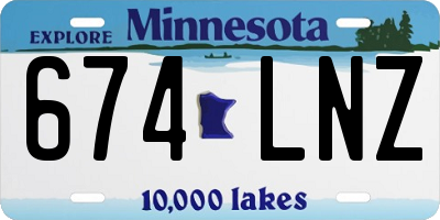 MN license plate 674LNZ