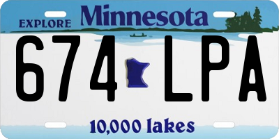 MN license plate 674LPA