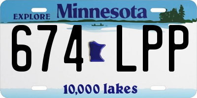 MN license plate 674LPP