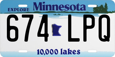 MN license plate 674LPQ