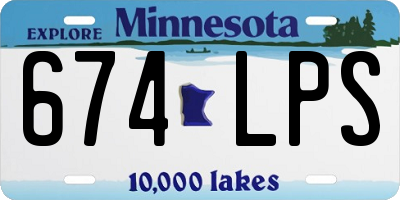 MN license plate 674LPS