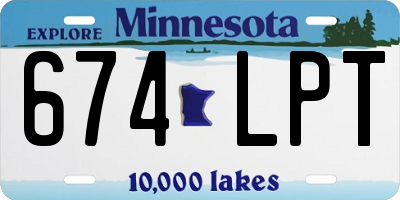 MN license plate 674LPT