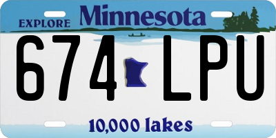 MN license plate 674LPU