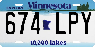 MN license plate 674LPY