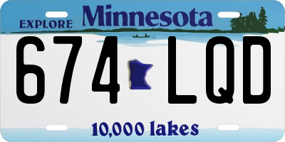 MN license plate 674LQD