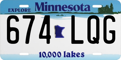 MN license plate 674LQG