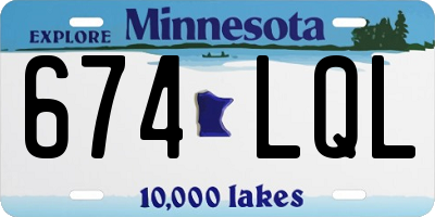 MN license plate 674LQL