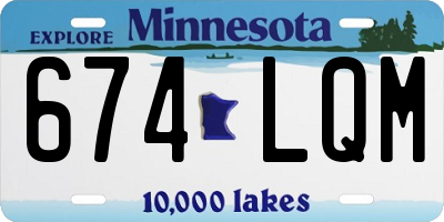 MN license plate 674LQM
