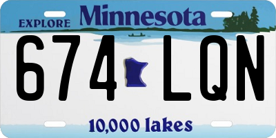 MN license plate 674LQN