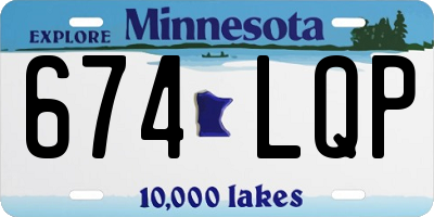 MN license plate 674LQP