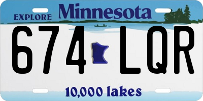 MN license plate 674LQR