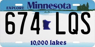 MN license plate 674LQS