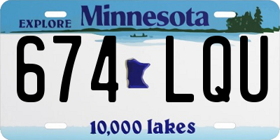 MN license plate 674LQU