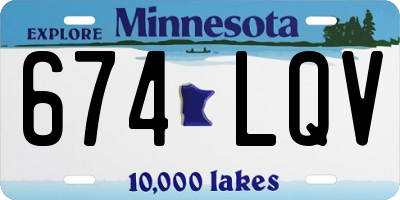 MN license plate 674LQV