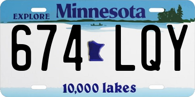 MN license plate 674LQY