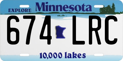 MN license plate 674LRC