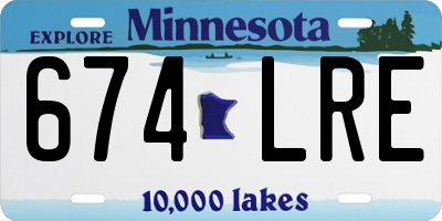 MN license plate 674LRE