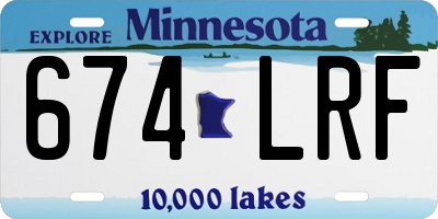 MN license plate 674LRF