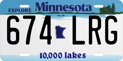 MN license plate 674LRG